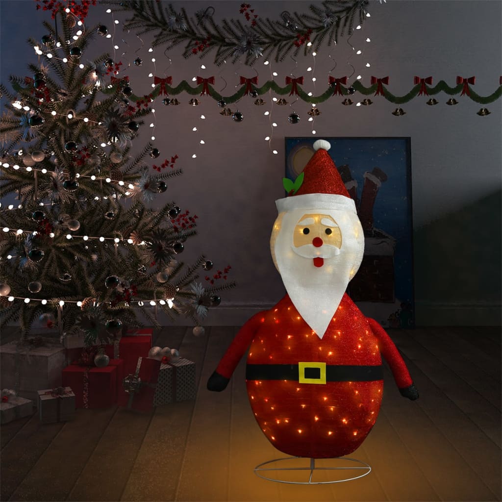 Decoratieve kerstman LED luxe stof 120 cm is nu te koop bij PeponiXL, paradijselijk wonen!