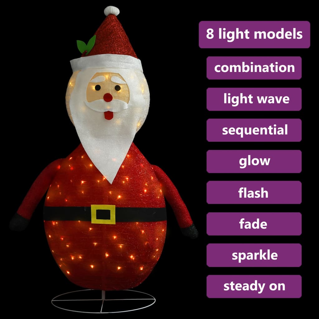 Decoratieve kerstman LED luxe stof 120 cm is nu te koop bij PeponiXL, paradijselijk wonen!