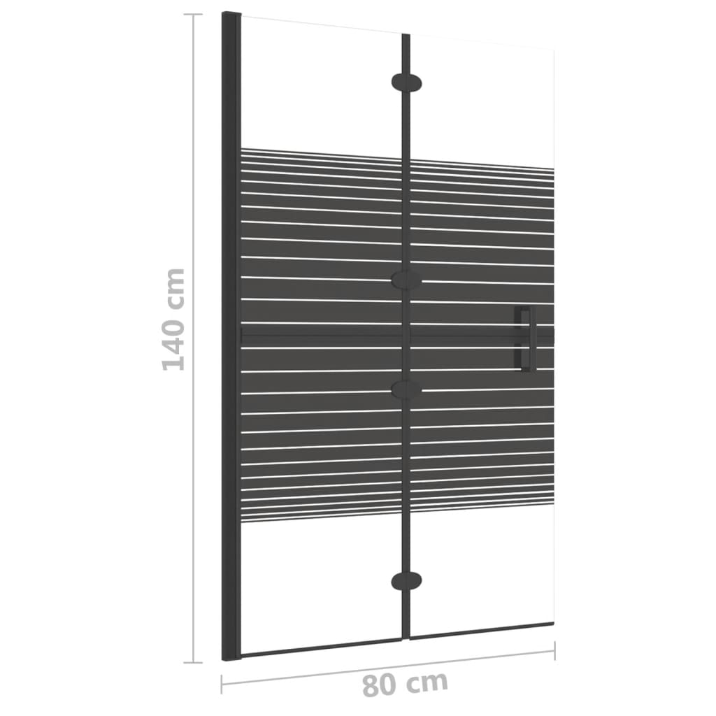 Douchewand inklapbaar 80x140 cm zwart is nu te koop bij PeponiXL, paradijselijk wonen!