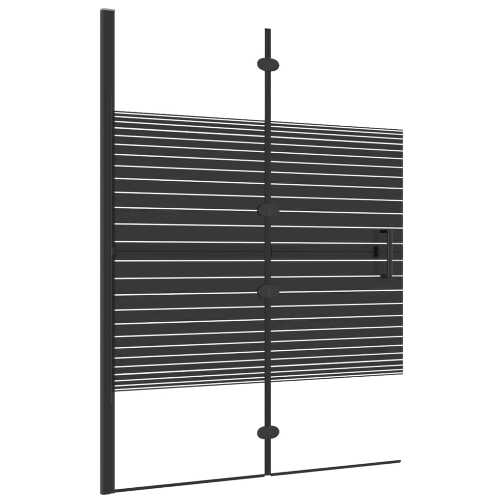 Douchewand inklapbaar 100x140 cm ESG zwart is nu te koop bij PeponiXL, paradijselijk wonen!