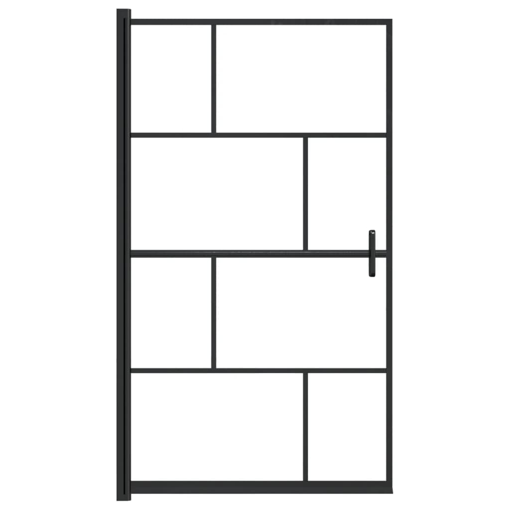 Douchewand 80x140 cm ESG zwart is nu te koop bij PeponiXL, paradijselijk wonen!
