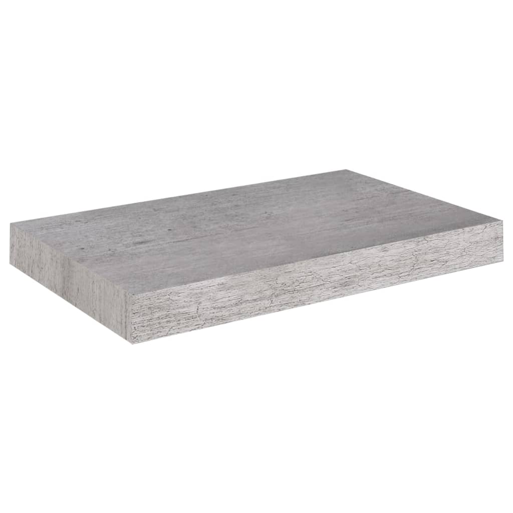 Wandschappen 2 st zwevend 40x23x3,8 cm MDF betongrijs is nu te koop bij PeponiXL, paradijselijk wonen!