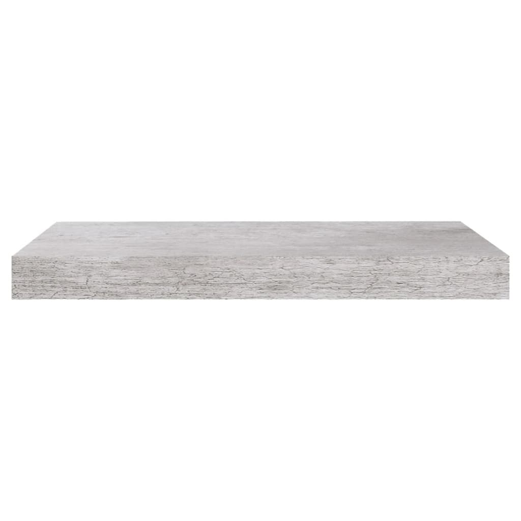 Wandschap zwevend 50x23x3,8 cm MDF betongrijs is nu te koop bij PeponiXL, paradijselijk wonen!
