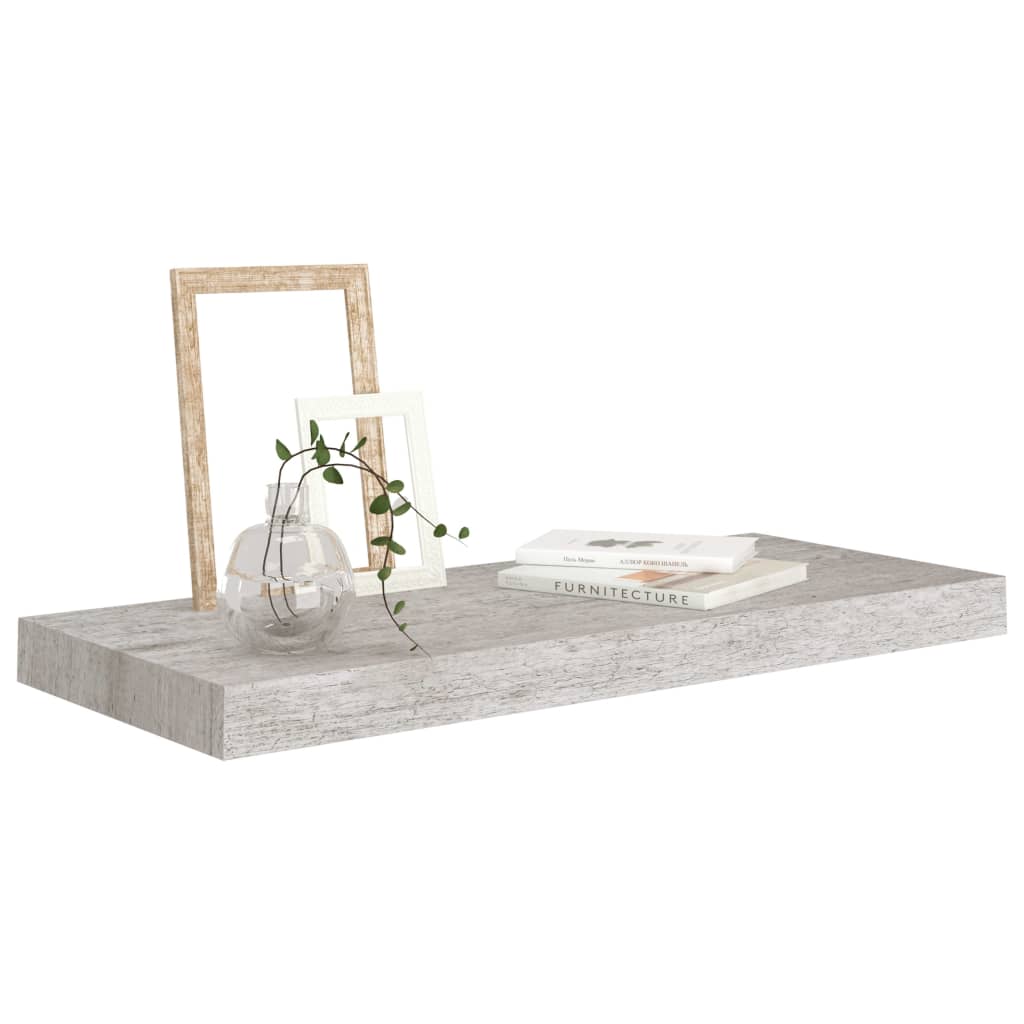 Wandschappen zwevend 4 st 60x23,5x3,8 cm MDF betongrijs is nu te koop bij PeponiXL, paradijselijk wonen!
