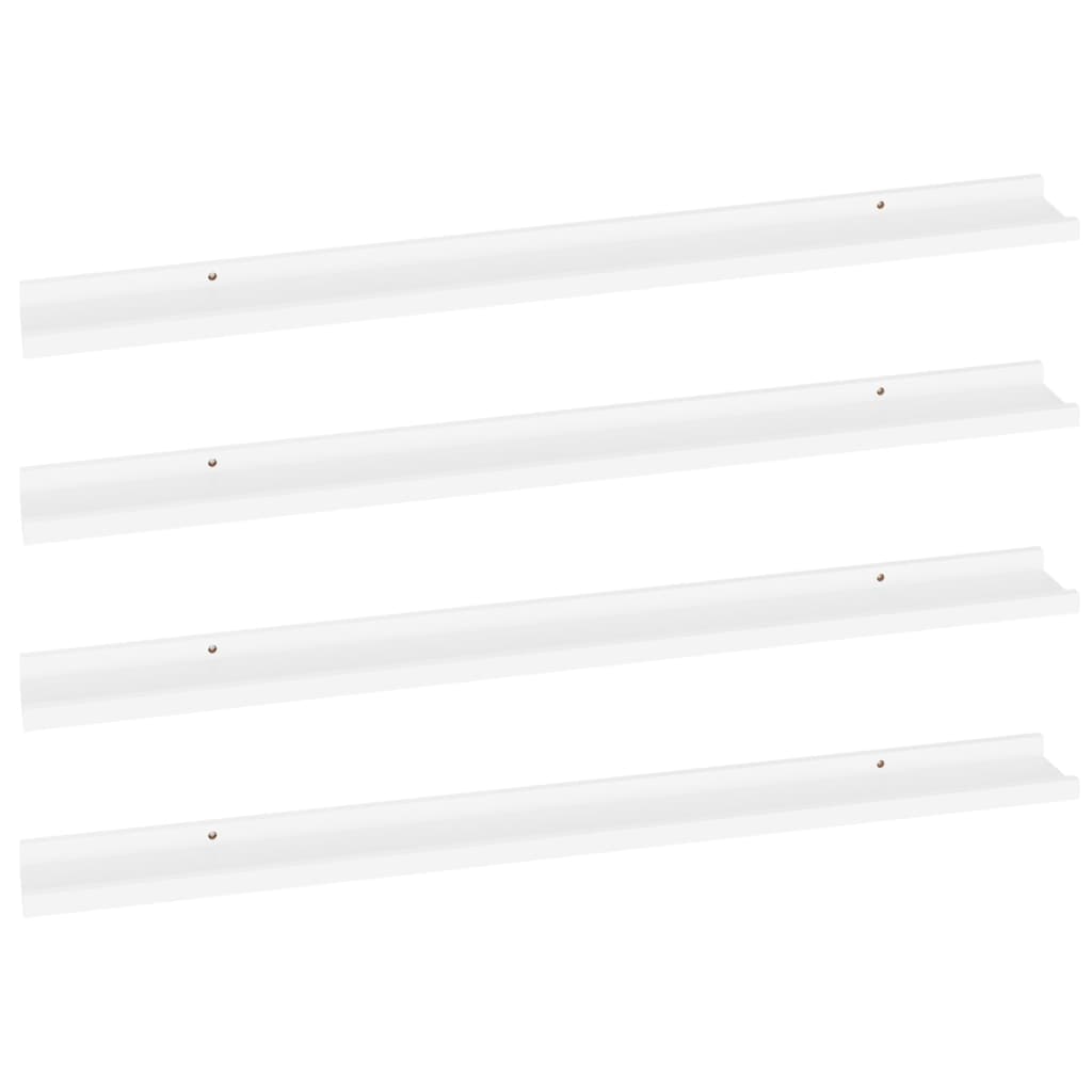 Wandschappen 4 st 100x9x3 cm wit is nu te koop bij PeponiXL, paradijselijk wonen!