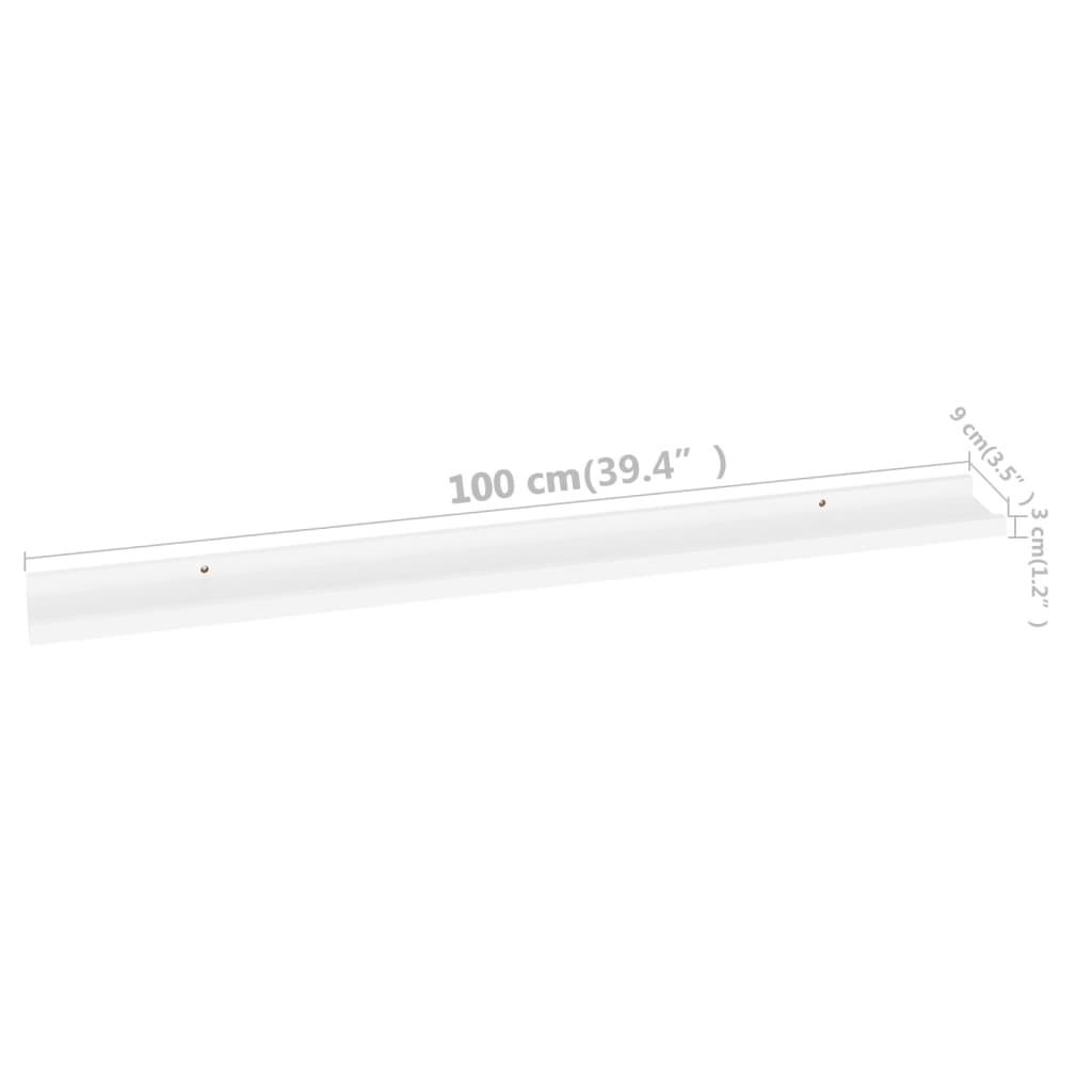 Wandschappen 4 st 100x9x3 cm wit is nu te koop bij PeponiXL, paradijselijk wonen!
