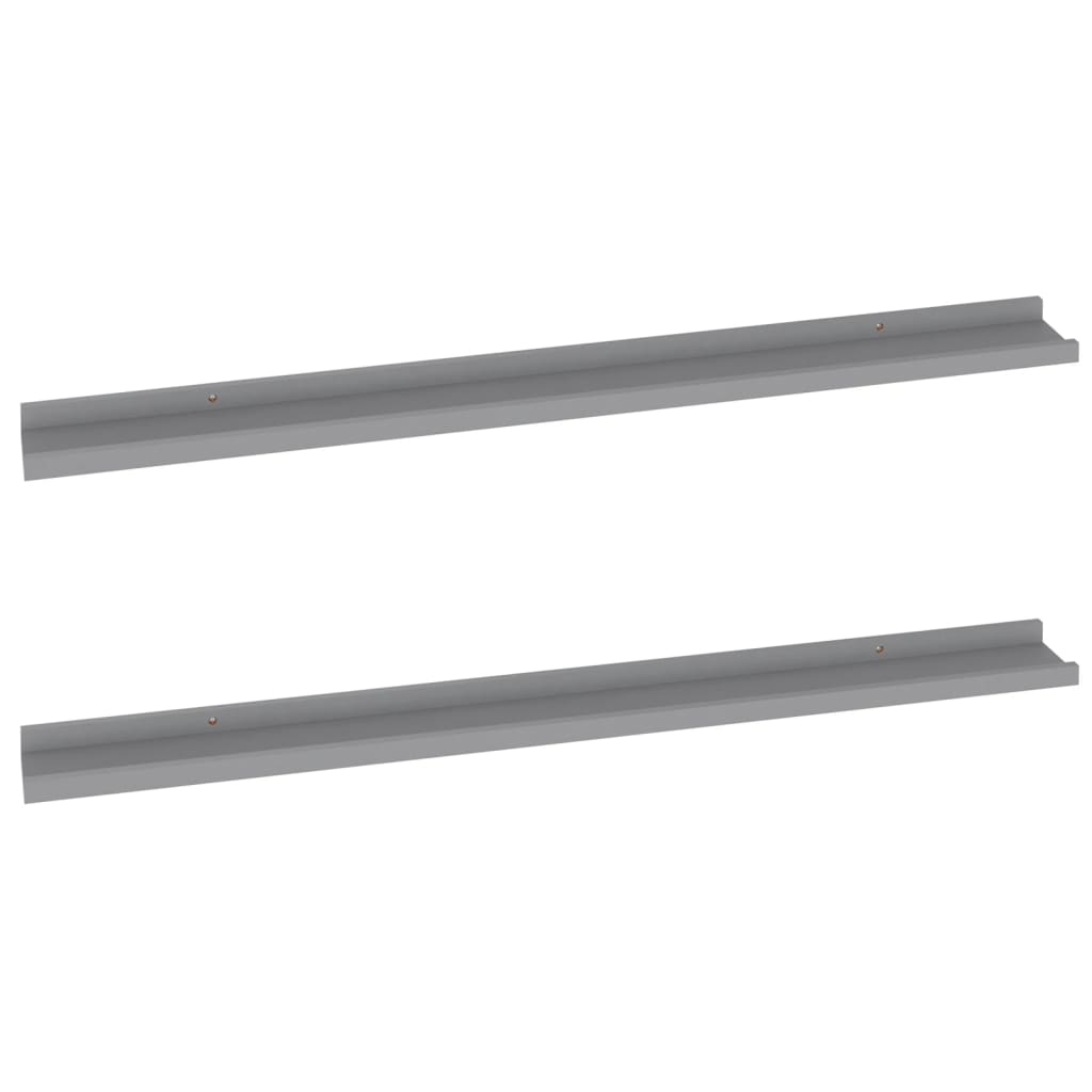 Wandschappen 2 st 100x9x3 cm grijs is nu te koop bij PeponiXL, paradijselijk wonen!