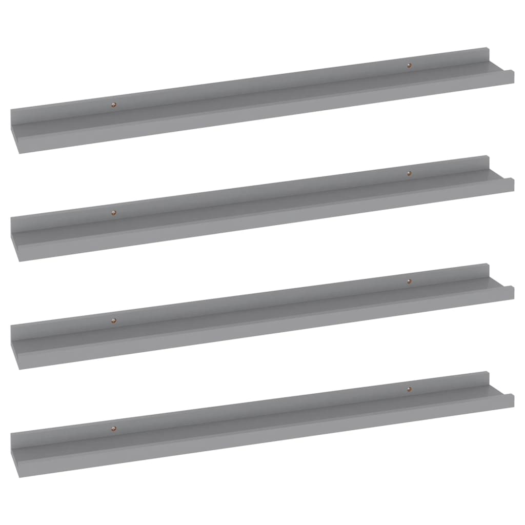 Wandschappen 4 st 80x9x3 cm grijs is nu te koop bij PeponiXL, paradijselijk wonen!