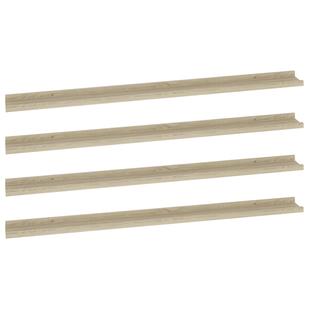 Wandschappen 4 st 115x9x3 cm sonoma eikenkleurig is nu te koop bij PeponiXL, paradijselijk wonen!