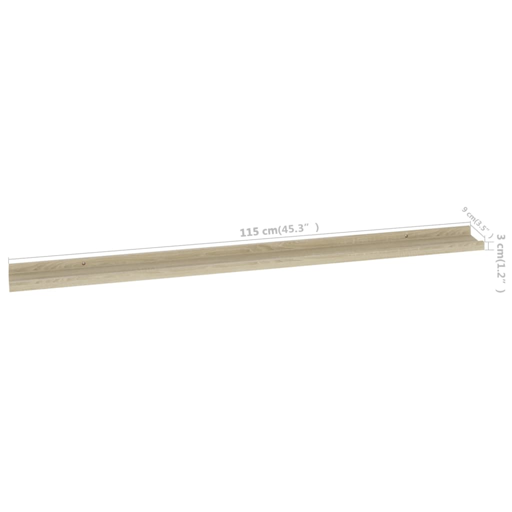 Wandschappen 4 st 115x9x3 cm sonoma eikenkleurig is nu te koop bij PeponiXL, paradijselijk wonen!
