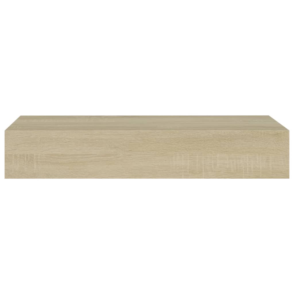 viaXL Wandschap met lade 60x23,5x10 cm MDF eikenkleurig is nu te koop bij PeponiXL, paradijselijk wonen!