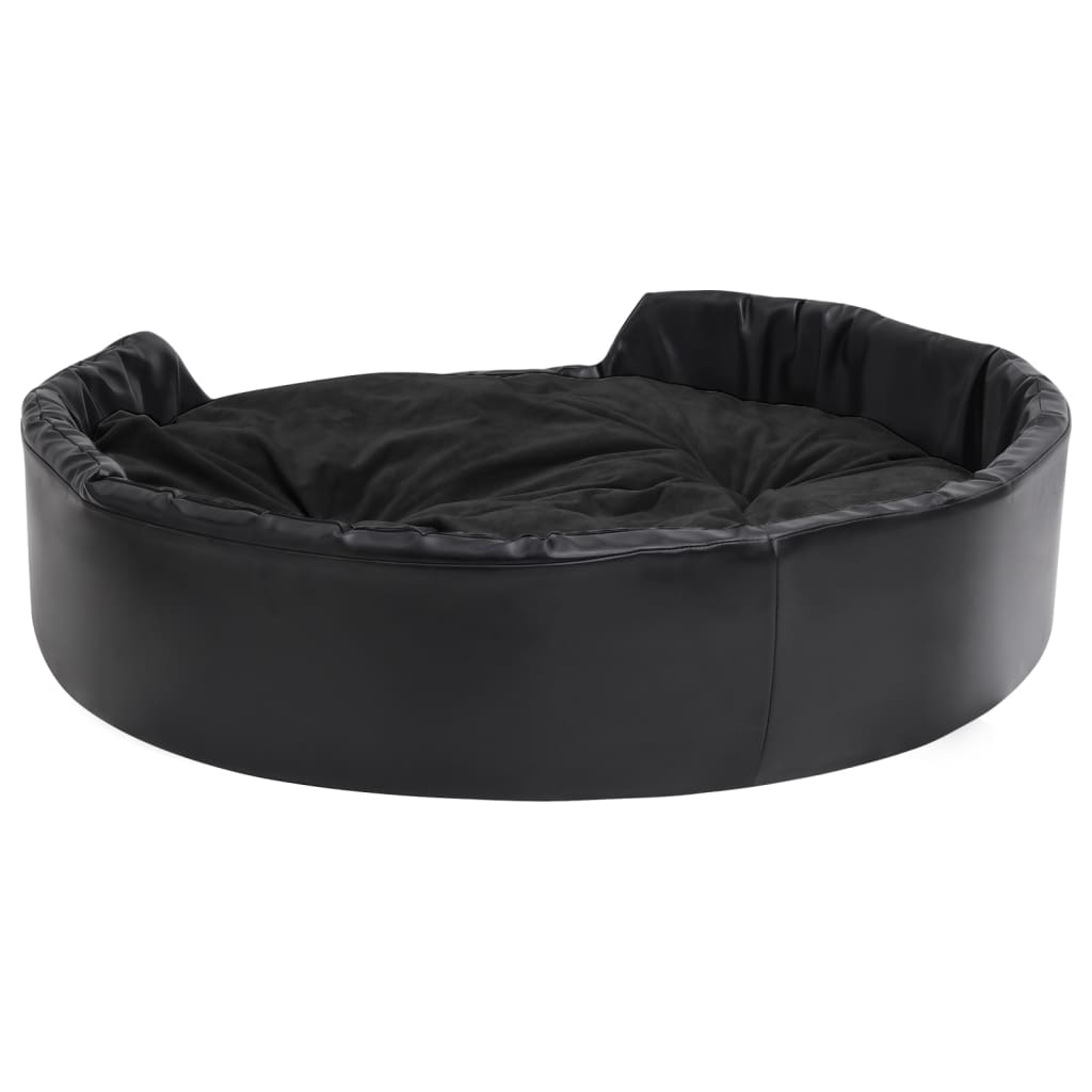 Hondenmand 99x89x21 cm pluche en kunstleer zwart is nu te koop bij PeponiXL, paradijselijk wonen!