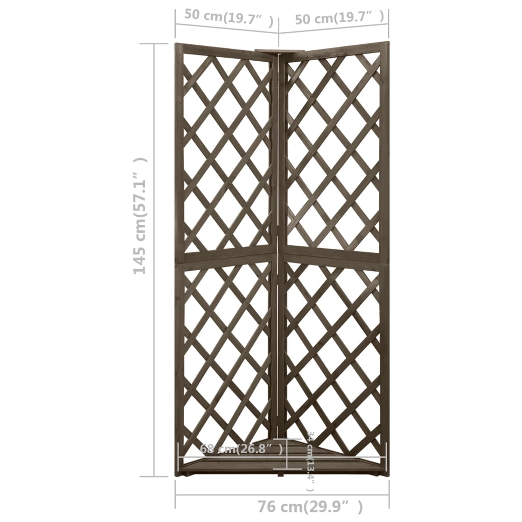Latwerk hoekmodel 50x50x145 cm massief vurenhout is nu te koop bij PeponiXL, paradijselijk wonen!