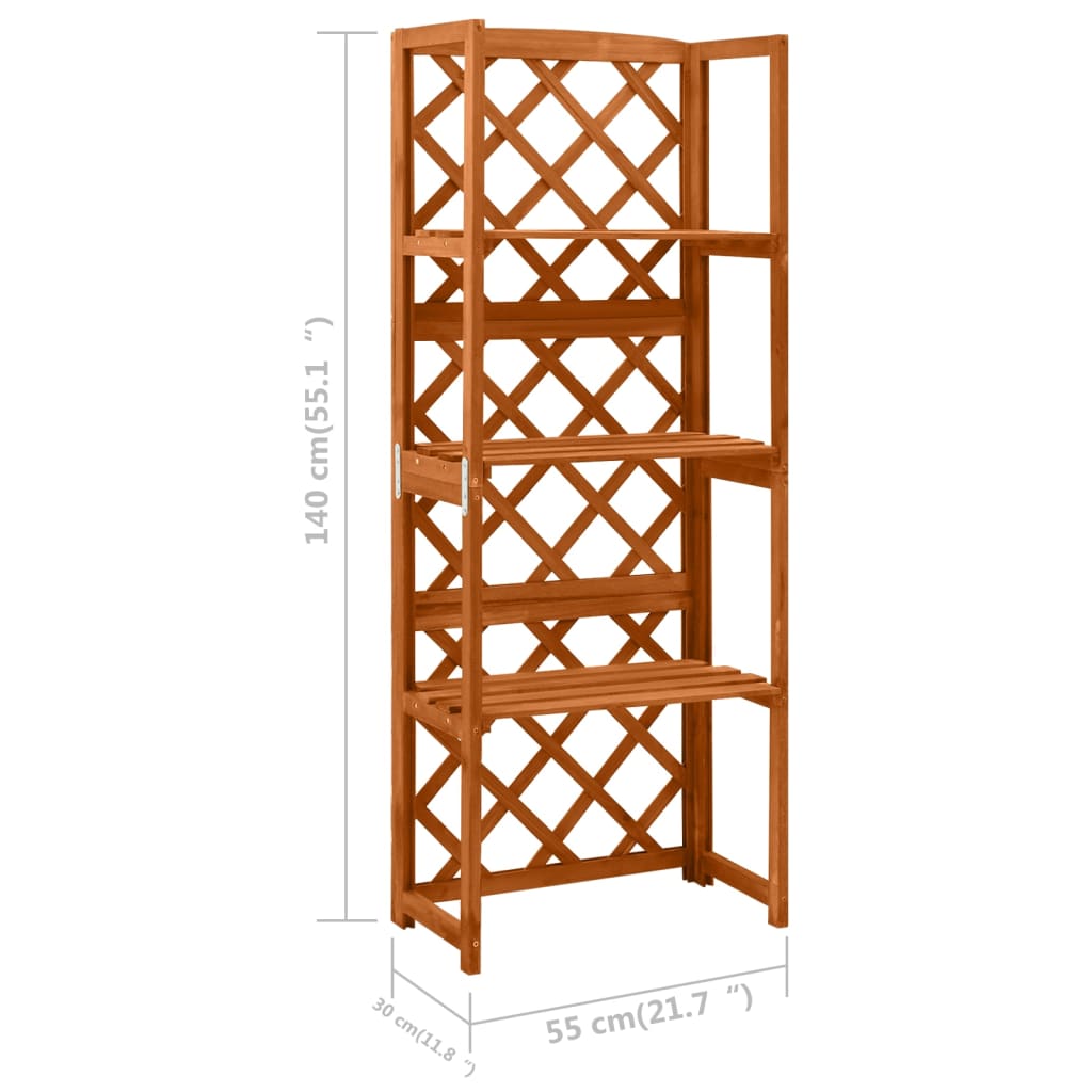 Latwerk met schappen 55x30x140 cm massief vurenhout is nu te koop bij PeponiXL, paradijselijk wonen!
