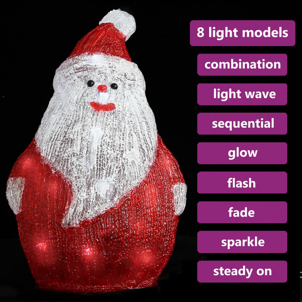 Kerstfiguur kerstman LED binnen en buiten 28 cm acryl is nu te koop bij PeponiXL, paradijselijk wonen!