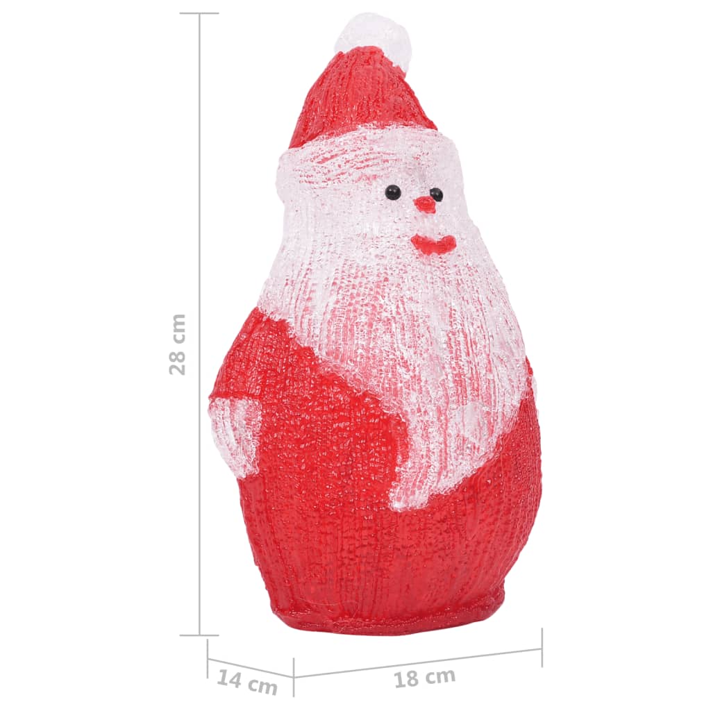 Kerstfiguur kerstman LED binnen en buiten 28 cm acryl is nu te koop bij PeponiXL, paradijselijk wonen!