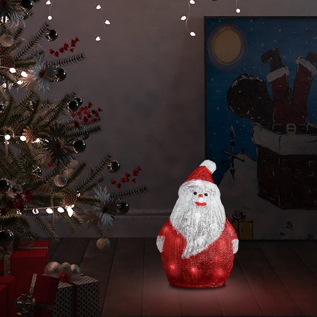 Kerstfiguur kerstman LED binnen en buiten 28 cm acryl is nu te koop bij PeponiXL, paradijselijk wonen!