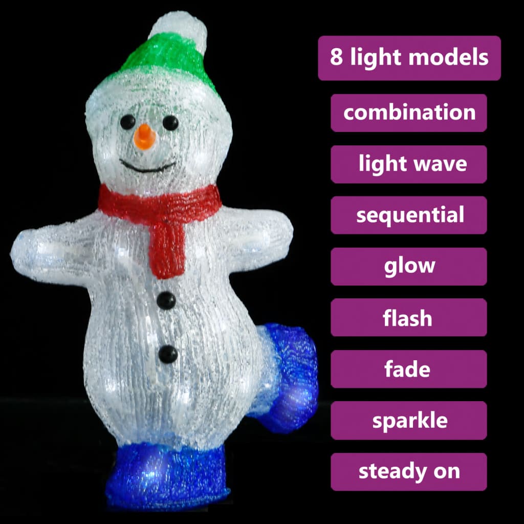 Kerstfiguur sneeuwman LED binnen en buiten 30 cm acryl is nu te koop bij PeponiXL, paradijselijk wonen!