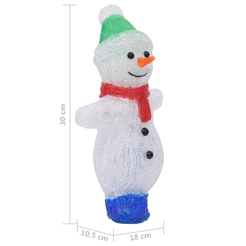 Kerstfiguur sneeuwman LED binnen en buiten 30 cm acryl is nu te koop bij PeponiXL, paradijselijk wonen!