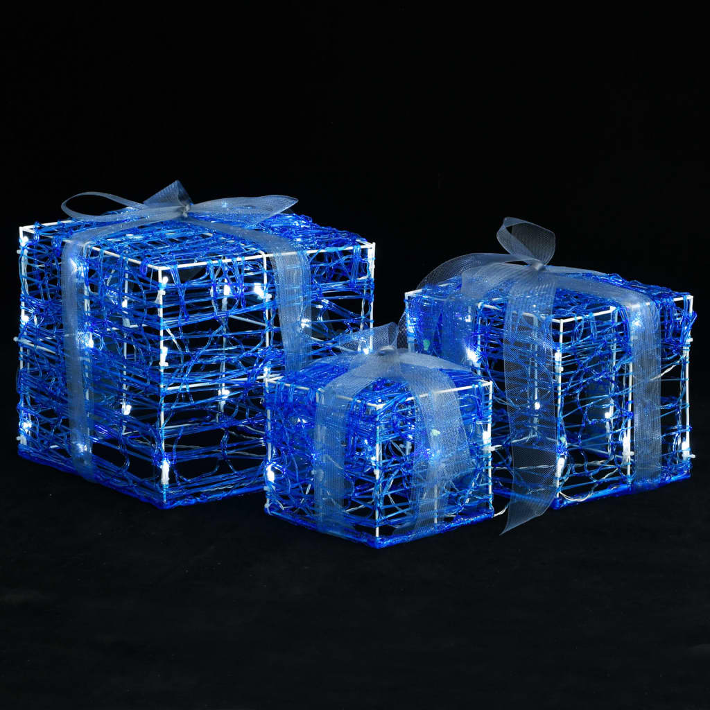 Kerstverlichting geschenkdozen 3 st decoratief acryl koudwit is nu te koop bij PeponiXL, paradijselijk wonen!