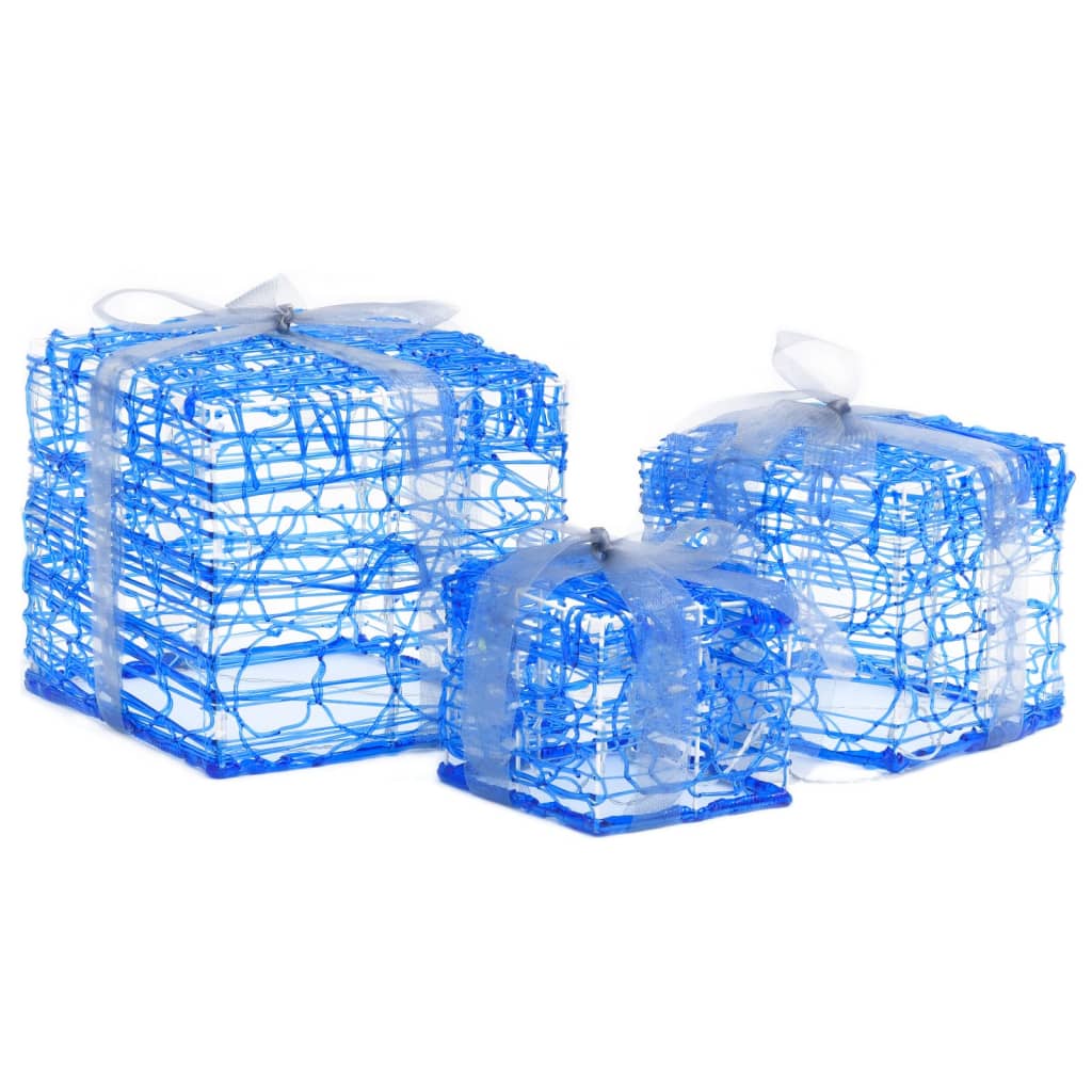 Kerstverlichting geschenkdozen 3 st decoratief acryl koudwit is nu te koop bij PeponiXL, paradijselijk wonen!