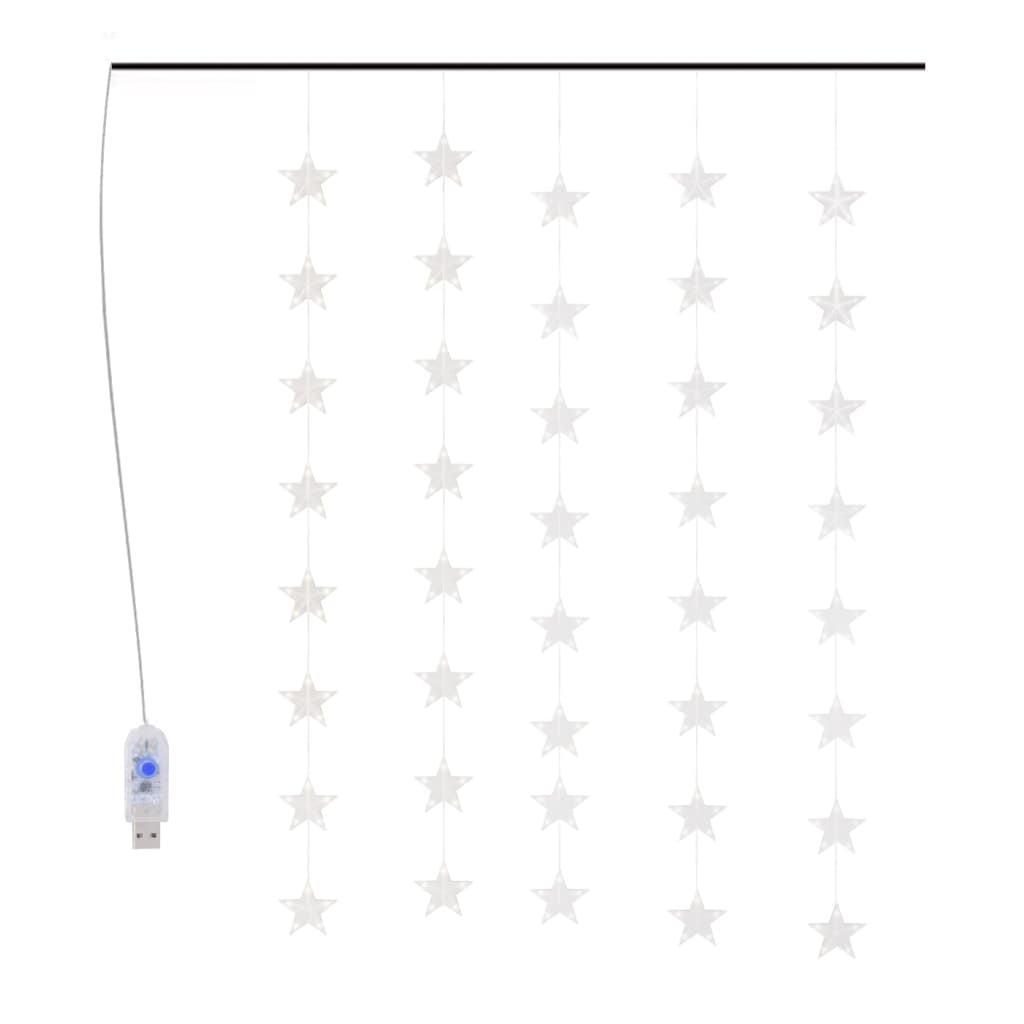 Lichtsnoergordijn sterren met 200 LED's en 8 functies blauw is nu te koop bij PeponiXL, paradijselijk wonen!
