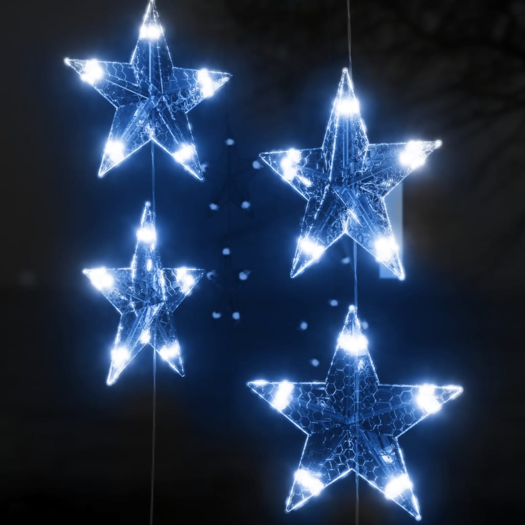 Lichtsnoergordijn sterren met 200 LED's en 8 functies blauw is nu te koop bij PeponiXL, paradijselijk wonen!