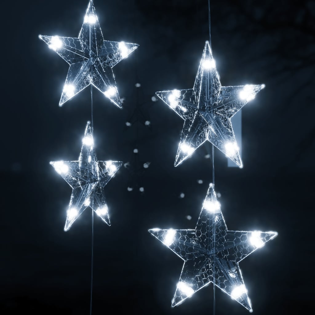Lichtsnoergordijn sterren met 500 LED's en 8 functies koudwit is nu te koop bij PeponiXL, paradijselijk wonen!