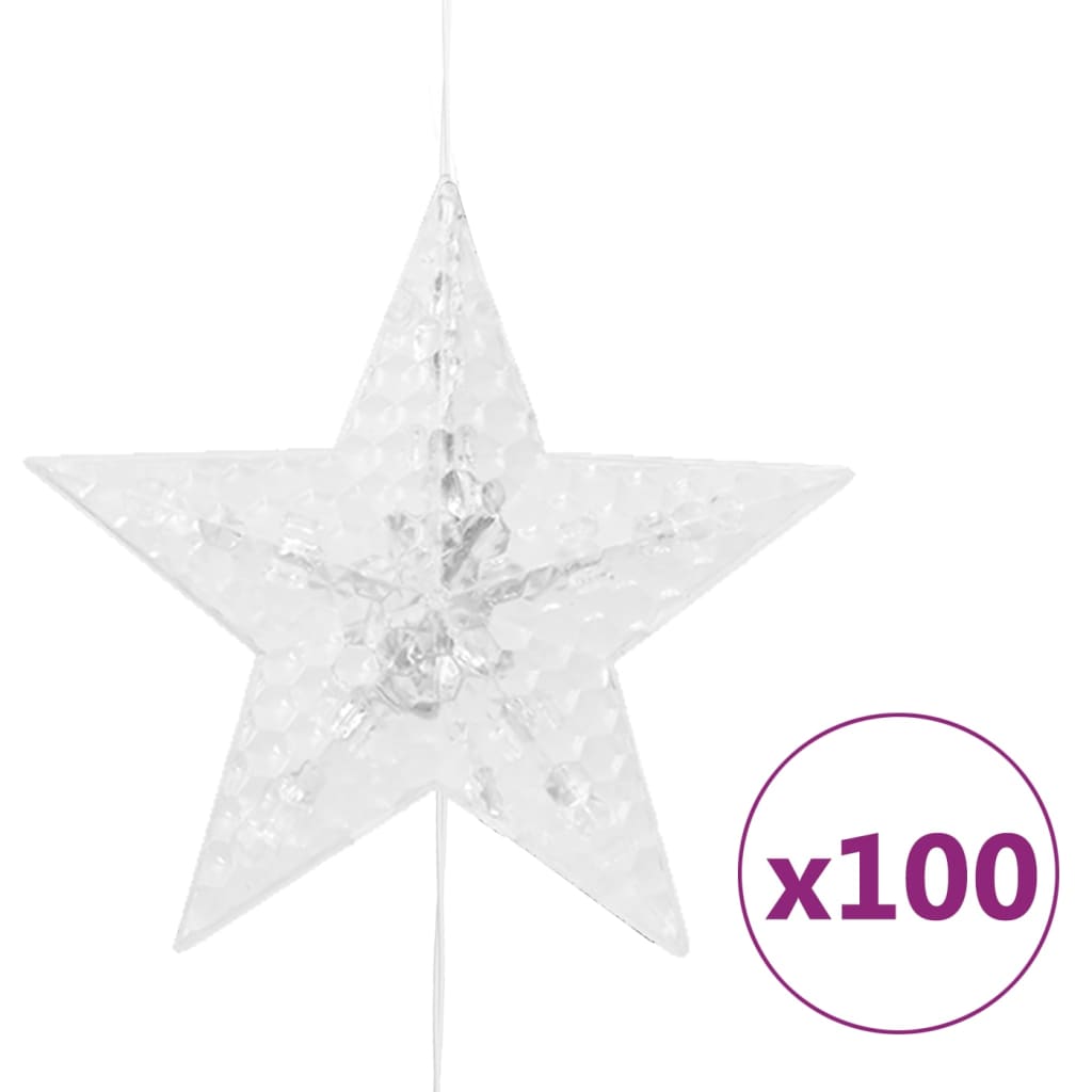 Lichtsnoergordijn sterren met 500 LED's en 8 functies koudwit is nu te koop bij PeponiXL, paradijselijk wonen!