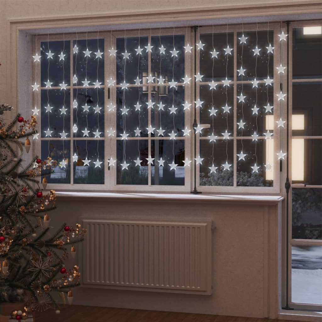 Lichtsnoergordijn sterren met 500 LED's en 8 functies koudwit is nu te koop bij PeponiXL, paradijselijk wonen!
