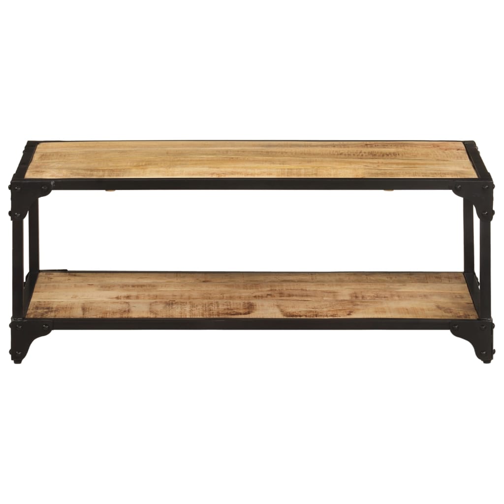 Salontafel 90x45x35 cm massief ruw mangohout is nu te koop bij PeponiXL, paradijselijk wonen!