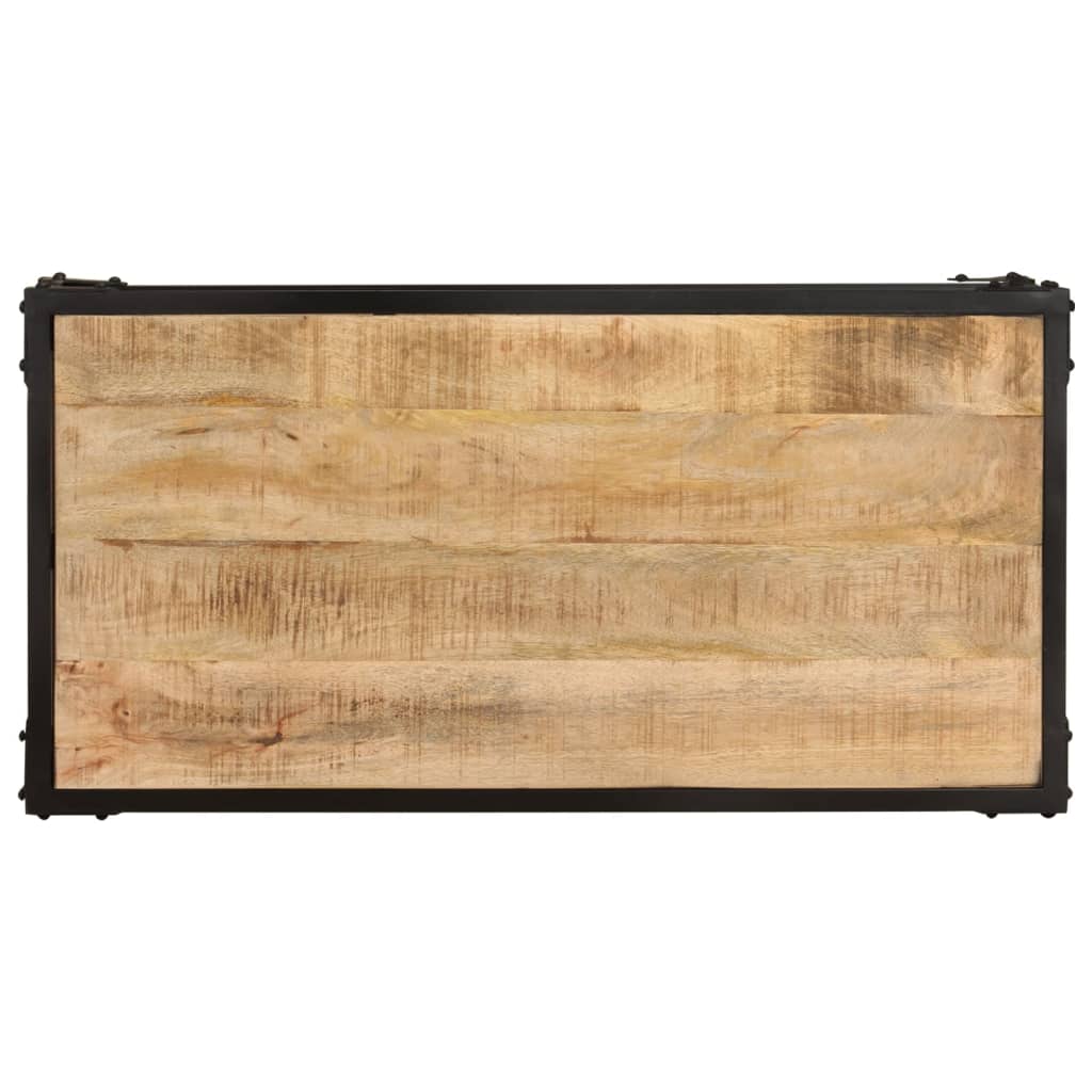 Salontafel 90x45x35 cm massief ruw mangohout is nu te koop bij PeponiXL, paradijselijk wonen!