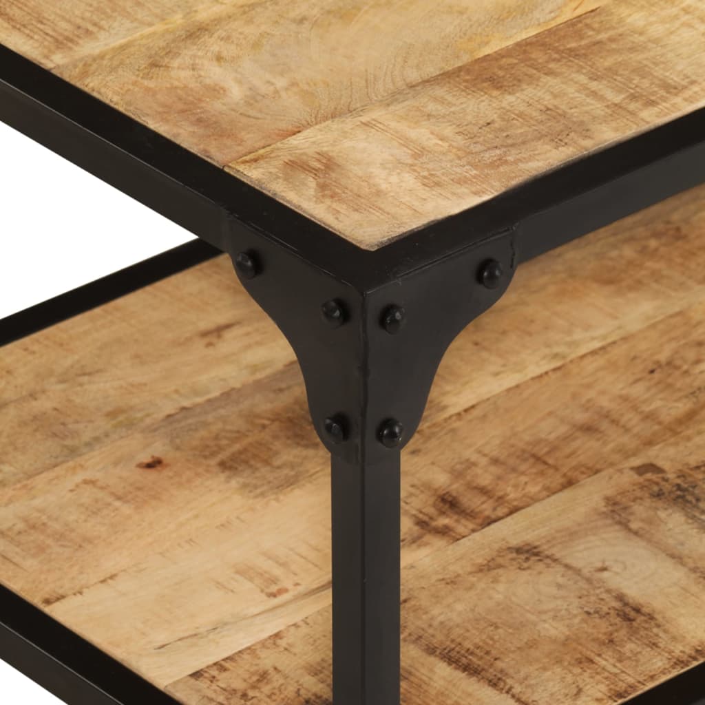 Salontafel 90x45x35 cm massief ruw mangohout is nu te koop bij PeponiXL, paradijselijk wonen!