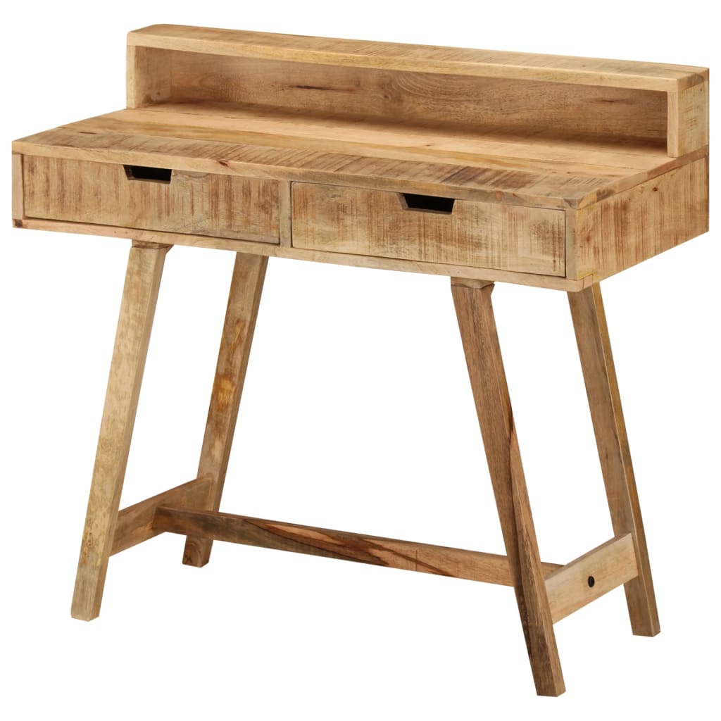 Bureau 100x45x90 cm massief ruw mangohout is nu te koop bij PeponiXL, paradijselijk wonen!