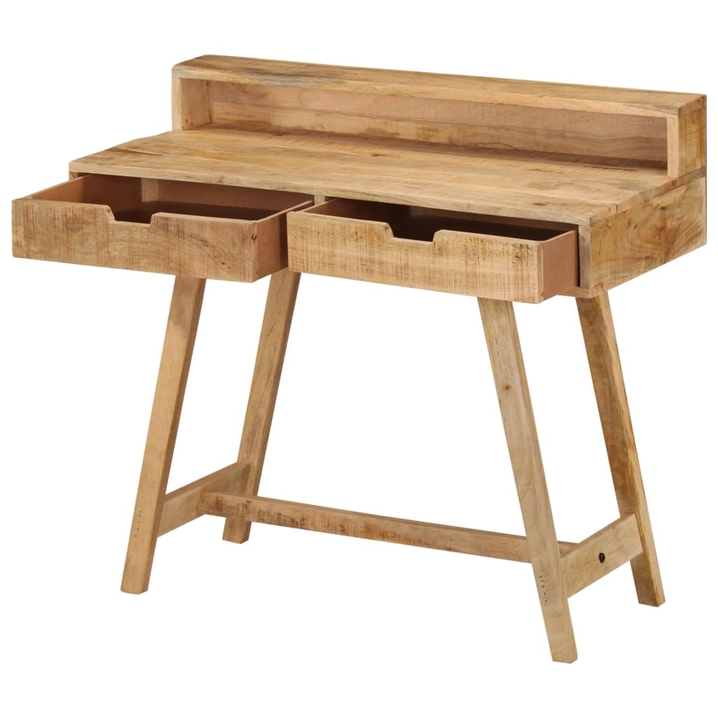 Bureau 100x45x90 cm massief ruw mangohout is nu te koop bij PeponiXL, paradijselijk wonen!