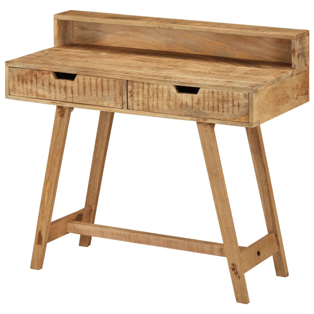 Bureau 100x45x90 cm massief ruw mangohout is nu te koop bij PeponiXL, paradijselijk wonen!