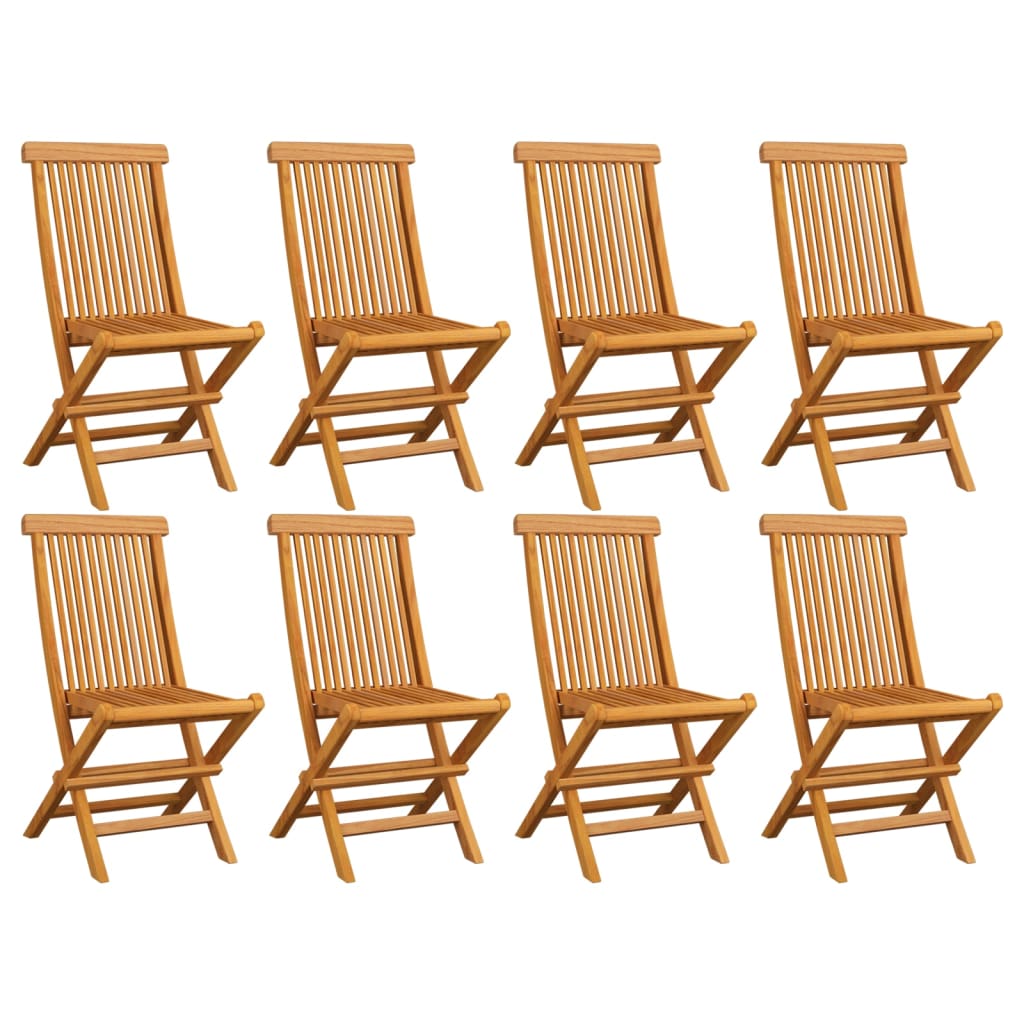 Tuinstoelen inklapbaar 8 st massief teakhout is nu te koop bij PeponiXL, paradijselijk wonen!