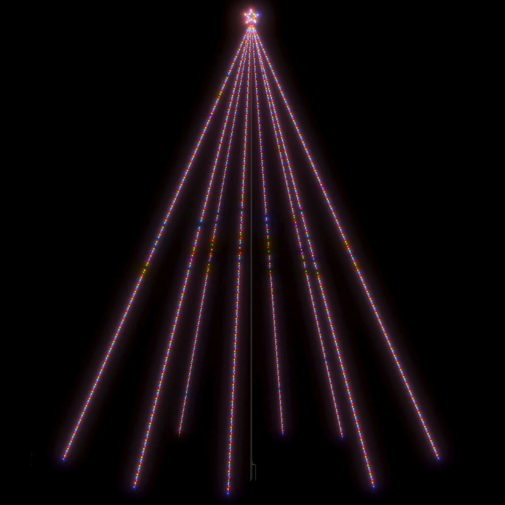 LED-kerstboom Binnen Buiten 1300 LEDs kleurrijk 8 m is nu te koop bij PeponiXL, paradijselijk wonen!