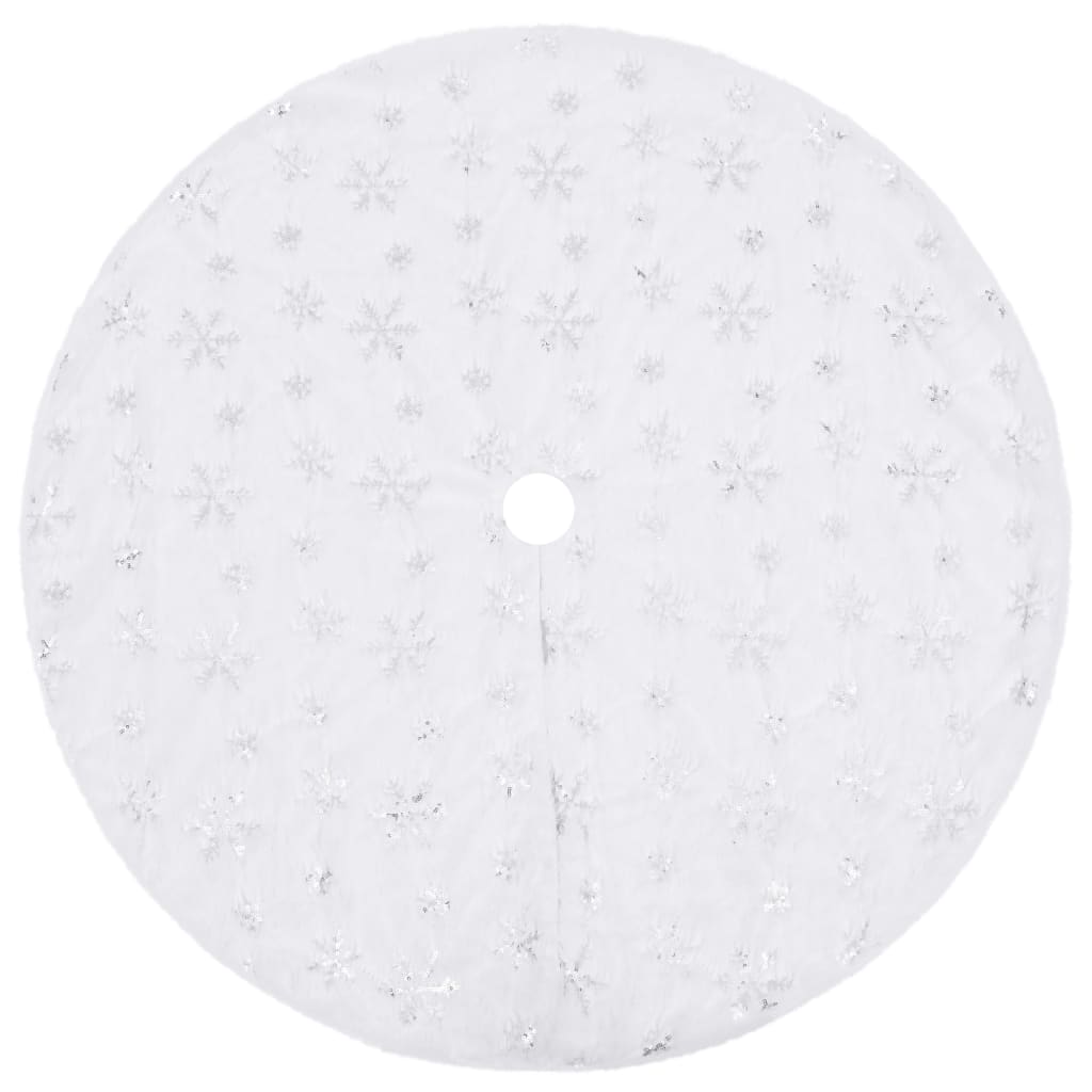 Luxe Kerstboomrok Wit 90 cm Imitatiebont is nu te koop bij PeponiXL, paradijselijk wonen!