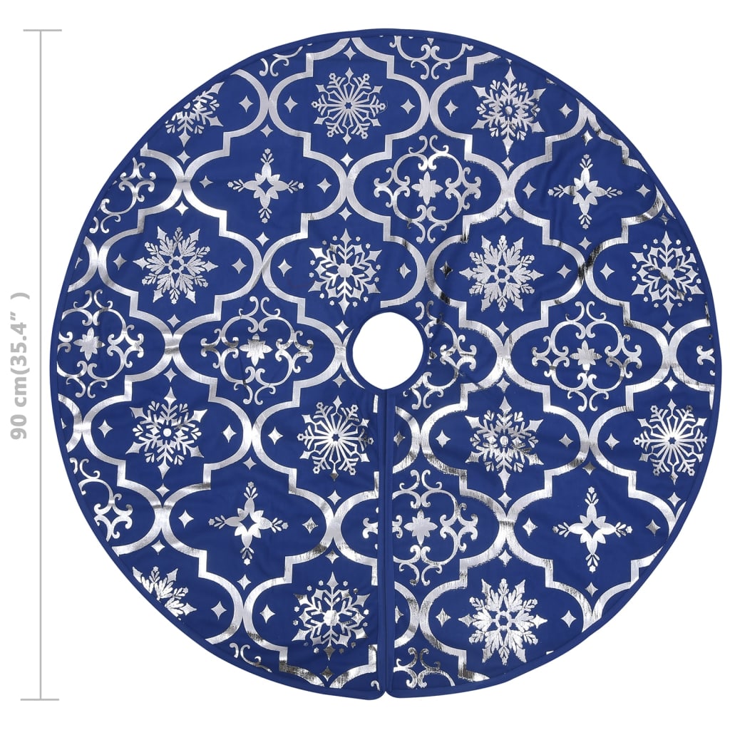 Kerstboomrok luxe met sok 90 cm stof blauw is nu te koop bij PeponiXL, paradijselijk wonen!