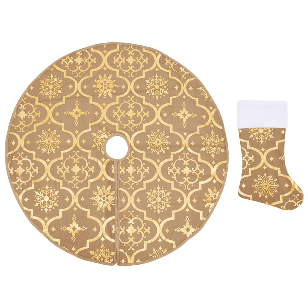 Kerstboomrok luxe met sok 150 cm stof geel is nu te koop bij PeponiXL, paradijselijk wonen!