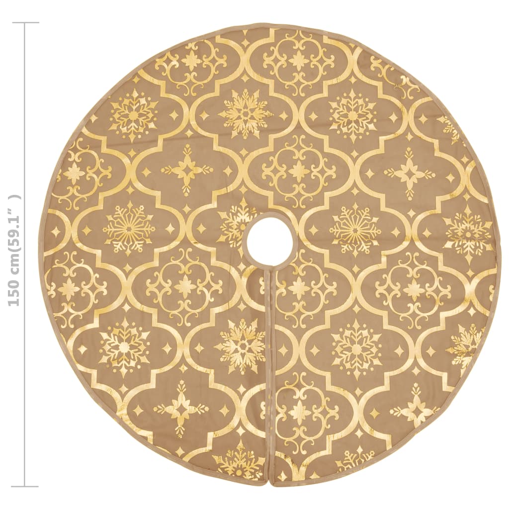 Kerstboomrok luxe met sok 150 cm stof geel is nu te koop bij PeponiXL, paradijselijk wonen!