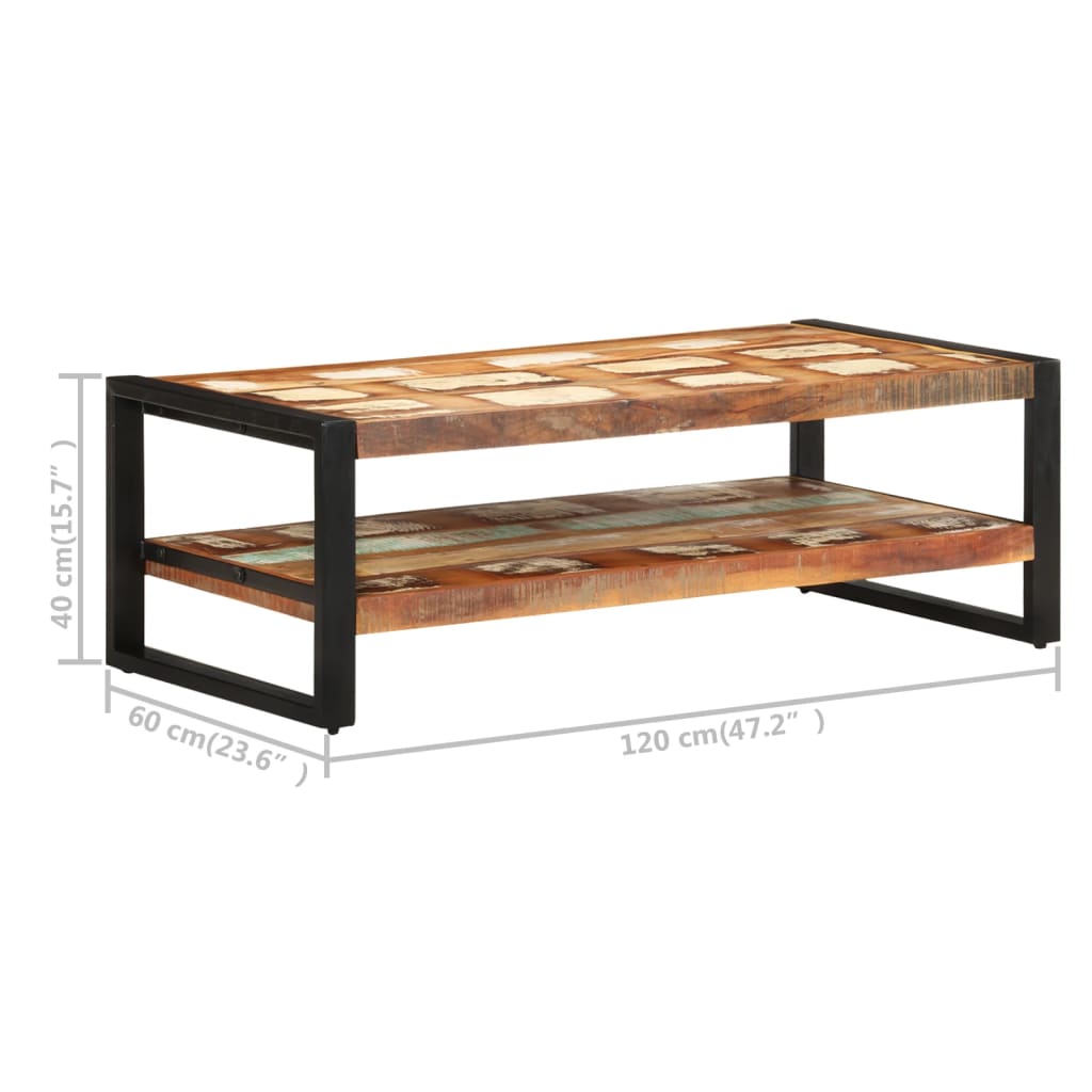 Salontafel 120x60x40 cm massief gerecycled hout is nu te koop bij PeponiXL, paradijselijk wonen!