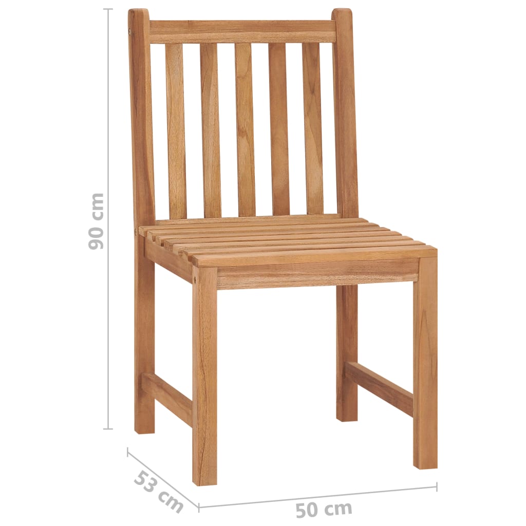 Tuinstoelen 6 st massief teakhout is nu te koop bij PeponiXL, paradijselijk wonen!