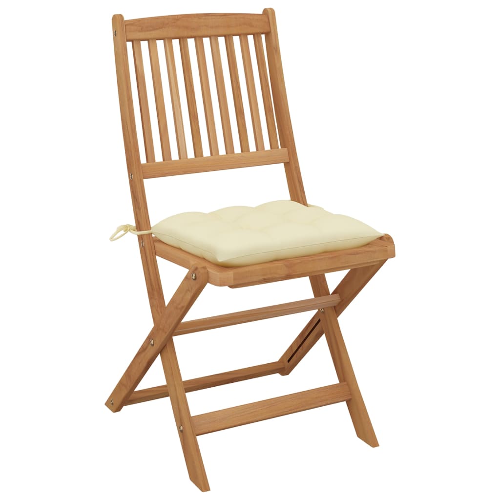 Tuinstoelen 8 st inklapbaar met kussens massief acaciahout is nu te koop bij PeponiXL, paradijselijk wonen!
