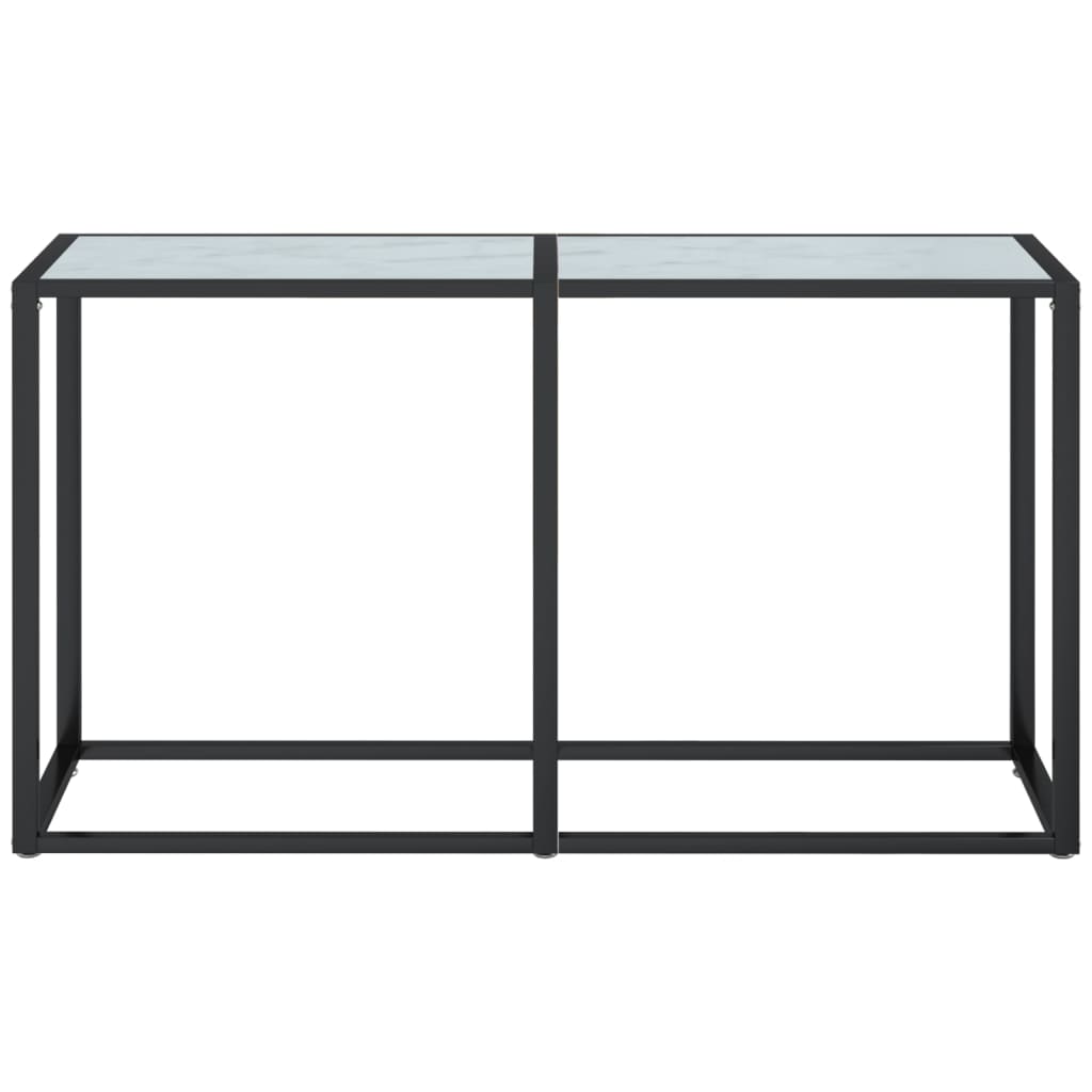 Wandtafel 140x35x75,5 cm gehard glas witmarmerkleurig is nu te koop bij PeponiXL, paradijselijk wonen!