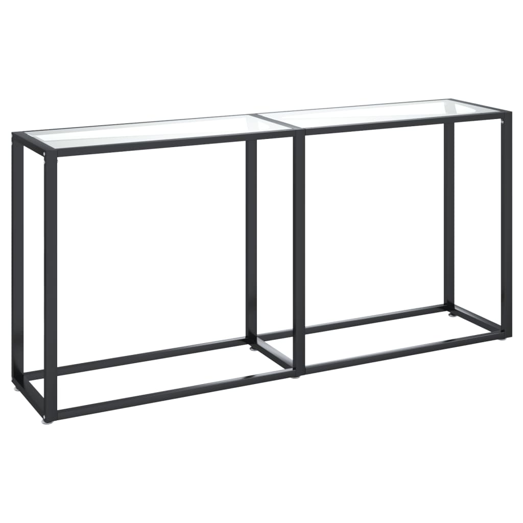 Wandtafel 160x35x75,5 cm gehard glas transparant is nu te koop bij PeponiXL, paradijselijk wonen!