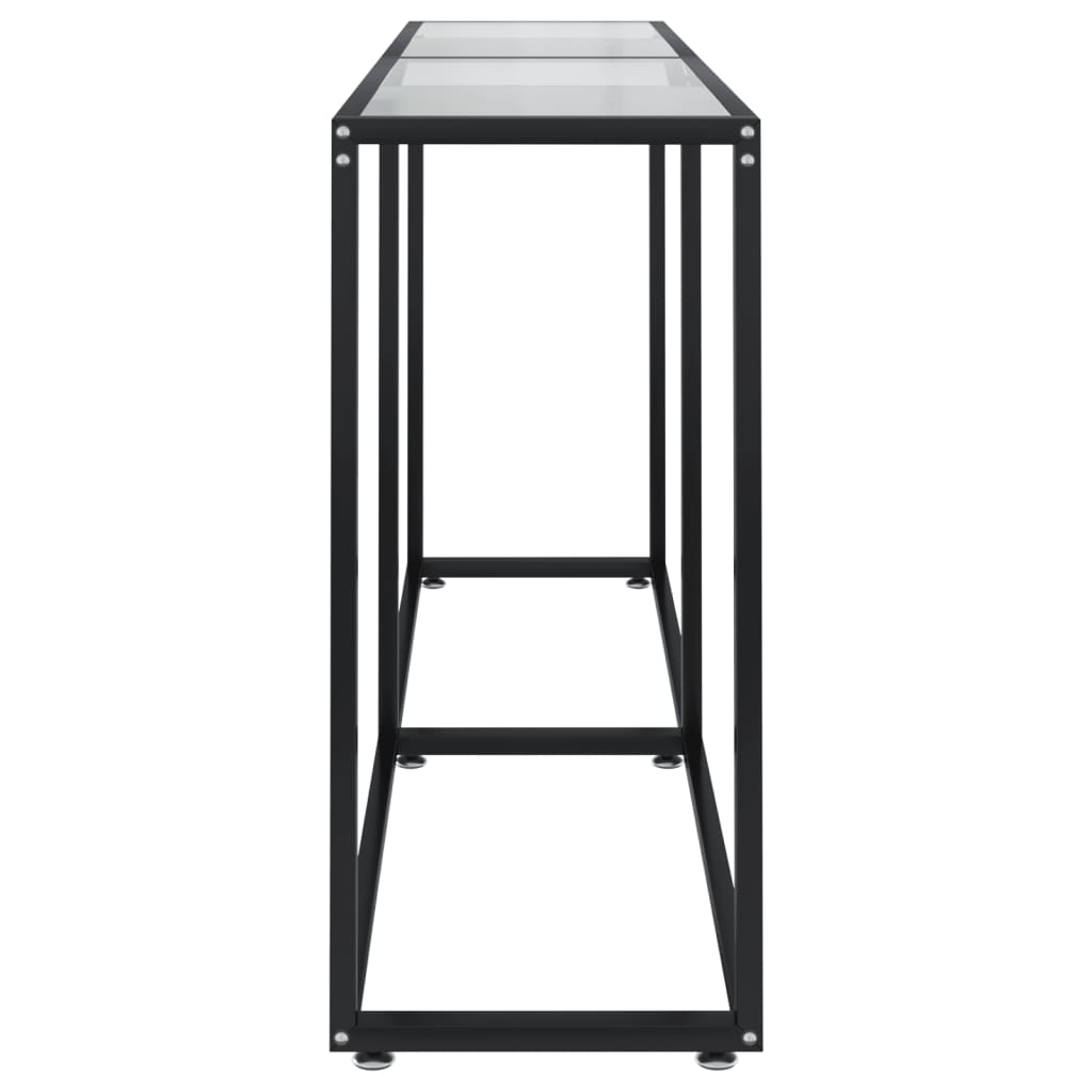 Wandtafel 160x35x75,5 cm gehard glas transparant is nu te koop bij PeponiXL, paradijselijk wonen!