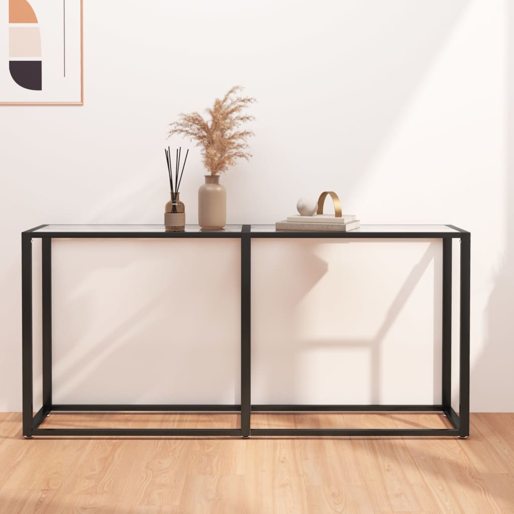 Wandtafel 160x35x75,5 cm gehard glas transparant is nu te koop bij PeponiXL, paradijselijk wonen!