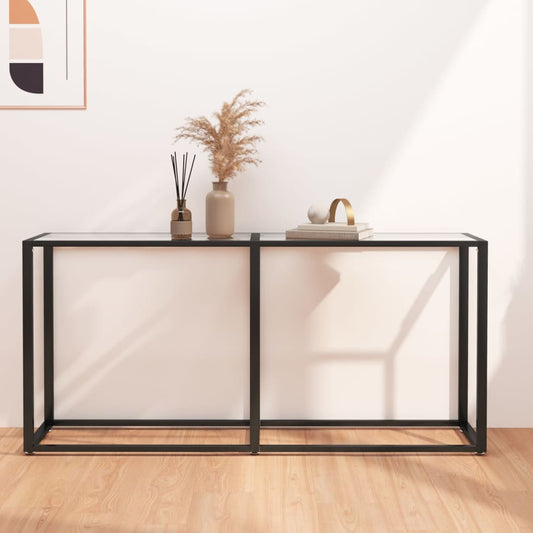 Wandtafel 160x35x75,5 cm gehard glas transparant is nu te koop bij PeponiXL, paradijselijk wonen!